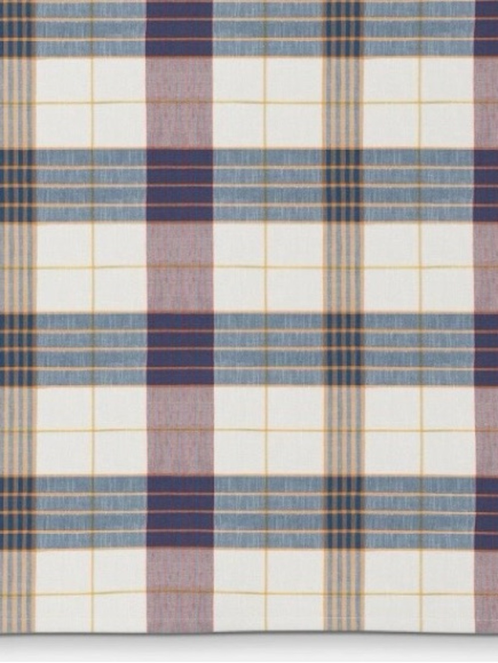 Threshold Rectangular Tablecloth in Cream & Blue Plaid - Picture 3 of 5